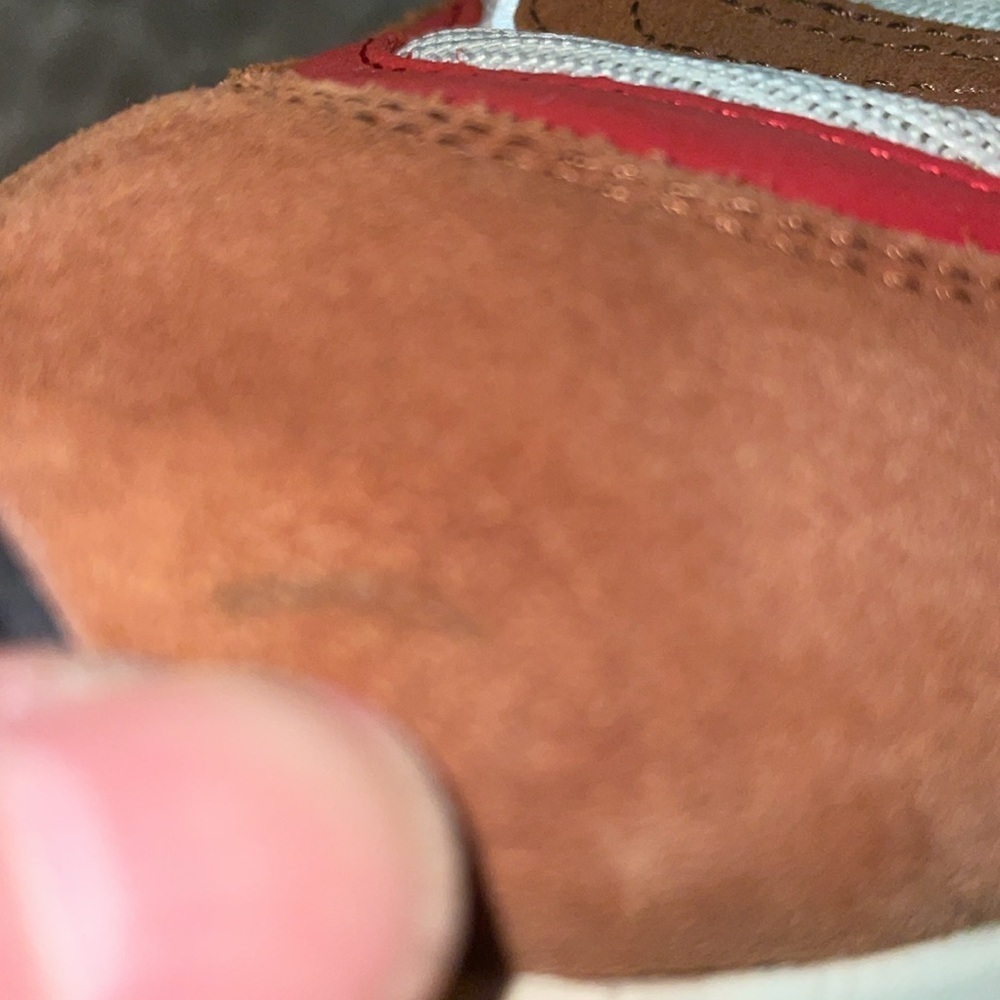 Polo Ralph Lauren Men’s 10 Trackstr 200 Suede Leather Retro Sneakers Brown Red - Picture 14 of 14